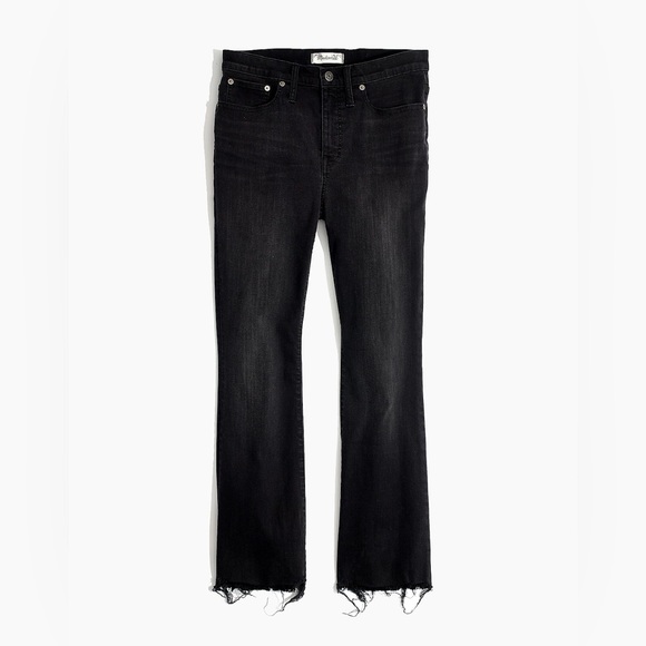 Madewell Cali Demi Boot Jeans - Berkeley Black - Raw Hem - Picture 3 of 11